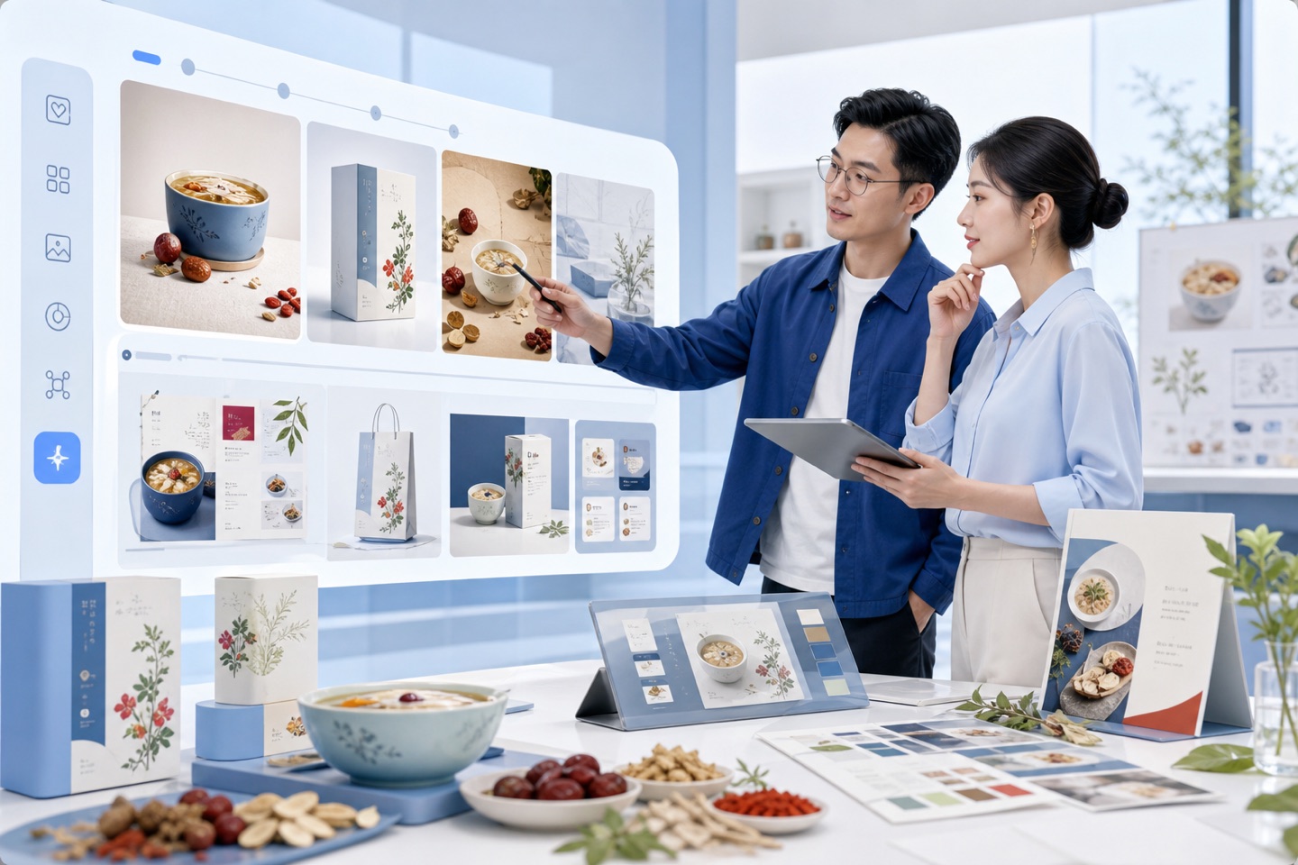 AI 设计师协助包装与营销设计